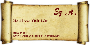 Szilva Adrián névjegykártya